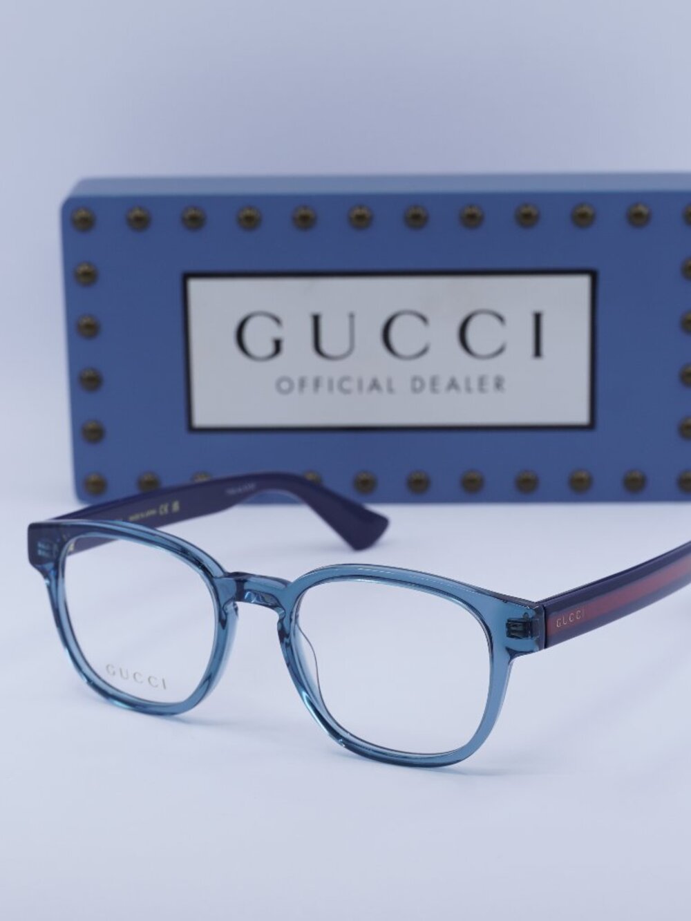 Gucci GG0927O 006 Square Eyeglasses 49mm - Blue